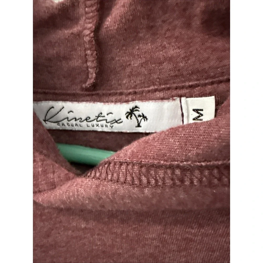 Kinetix Long Sleeve Hoodie Tee T-Shirt Mens M Maroon Wine Red Pullover NWT $85‎